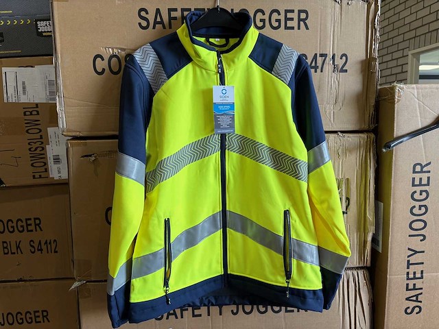 Sioen - bajus - softshell jas hi vis maat xl (10x) - afbeelding 2 van  2