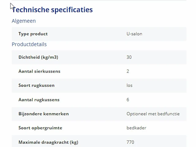 Sit & more u-salon bandos - afbeelding 3 van  13