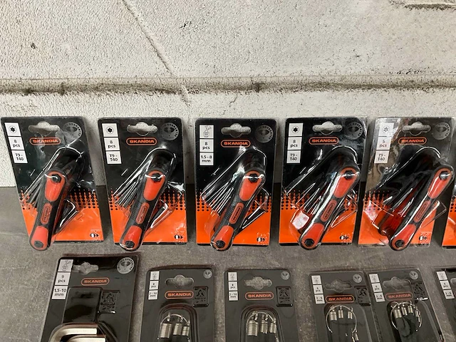 Skandia mix kavel inbussleutels en rolmaten (24x) - afbeelding 2 van  8