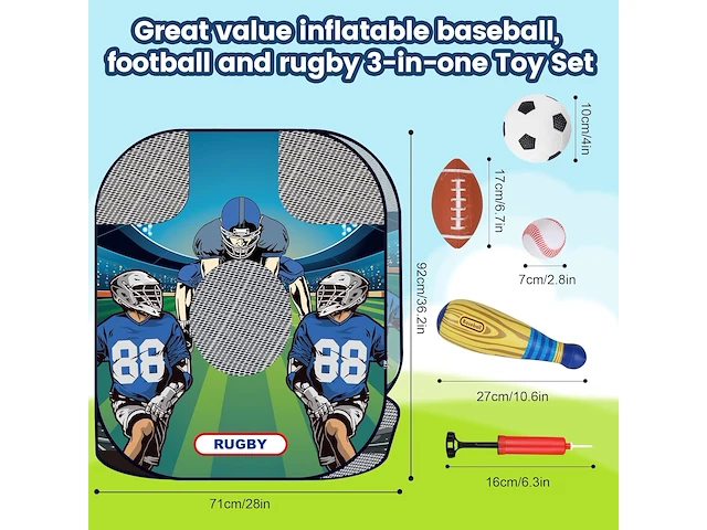 Skerito 3 in 1 speelnet - afbeelding 3 van  5