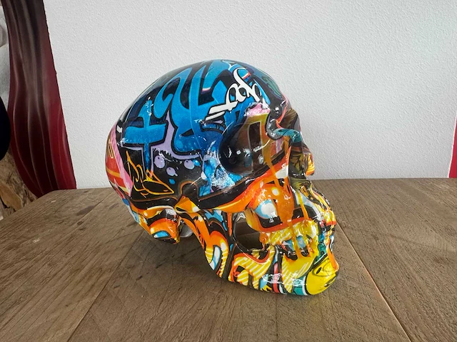 Skull graffiti h15cm - afbeelding 1 van  3