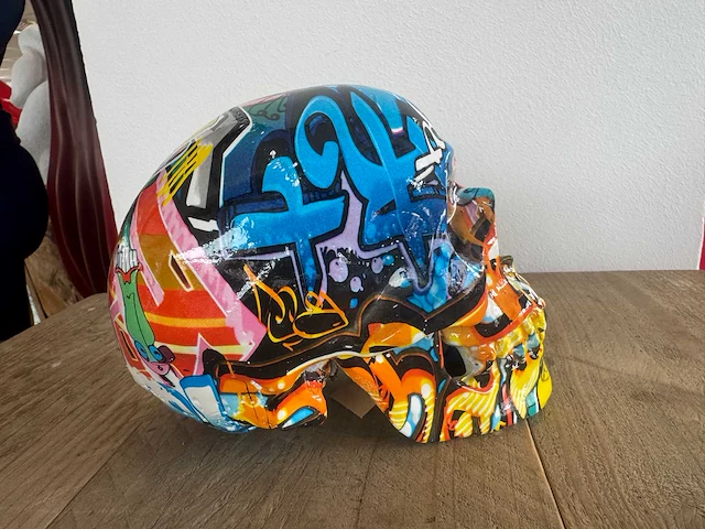 Skull graffiti h15cm - afbeelding 2 van  3
