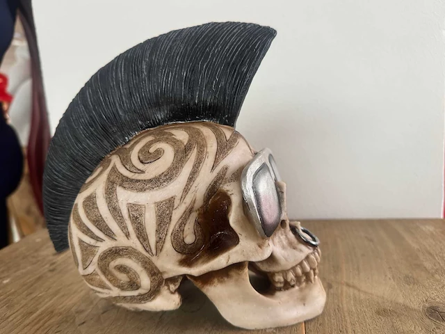 Skull hanenkam bril h21cm - afbeelding 2 van  3