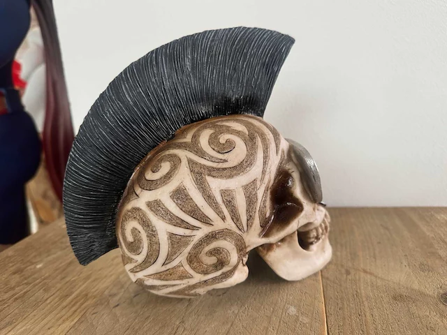 Skull hanenkam bril h21cm - afbeelding 3 van  3