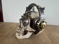 Skull hoofdtelefoon steampunk h14cm - afbeelding 2 van  3