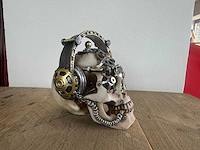 Skull hoofdtelefoon steampunk h14cm - afbeelding 3 van  3