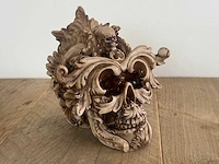 Skull ivoorstructuur full h13,5cm - afbeelding 1 van  3