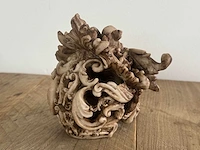 Skull ivoorstructuur full h13,5cm - afbeelding 3 van  3
