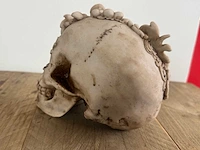 Skull ivoorstructuur h16cm - afbeelding 3 van  5