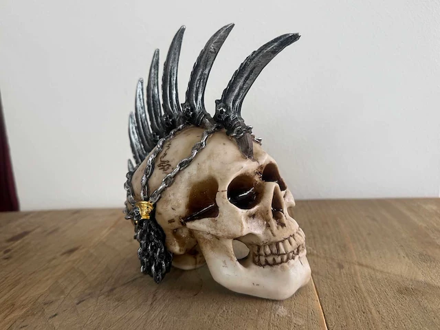 Skull ketting steampunk h17cm - afbeelding 1 van  3