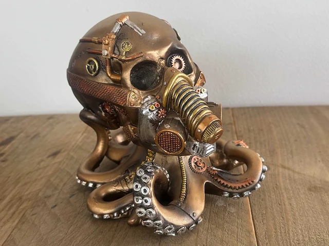 Skull octopus steampunk h14cm - afbeelding 3 van  3