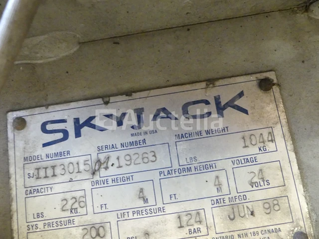 Skyjack iii 3015 elektrische schaarlift - afbeelding 4 van  11