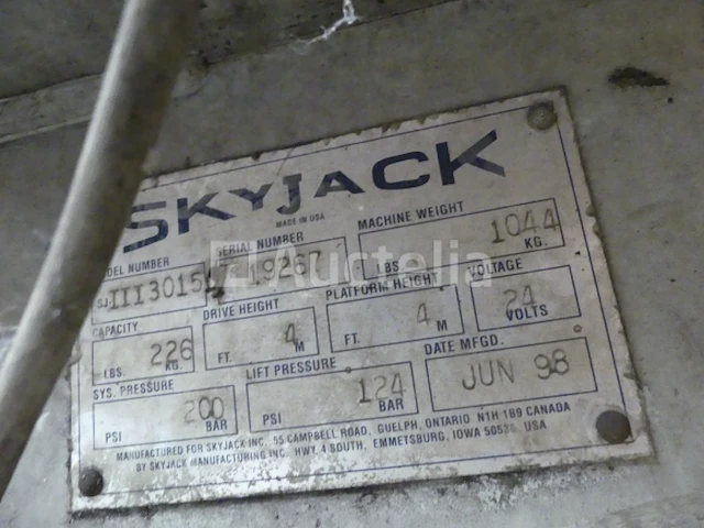 Skyjack sjiii 3015 elektrische schaarhoogwerker - afbeelding 8 van  8