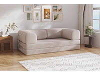 Slaapbank - beige fluweel - afbeelding 2 van  7