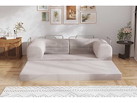 Slaapbank - beige fluweel - afbeelding 4 van  7