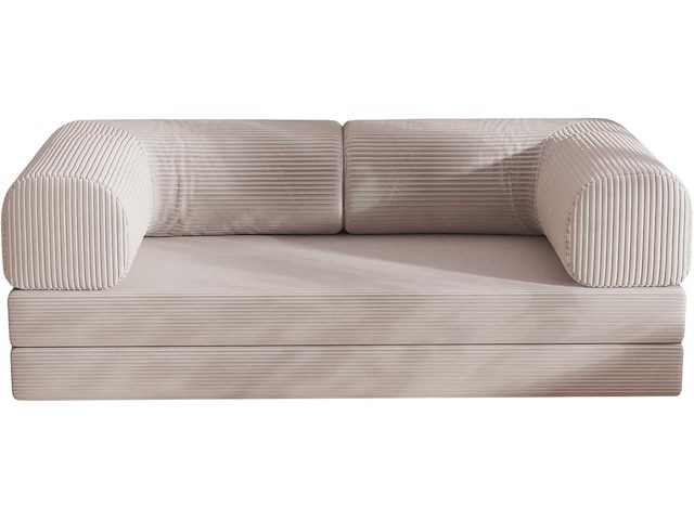 Slaapbank - beige fluweel - afbeelding 6 van  7