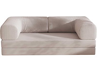 Slaapbank - beige fluweel - afbeelding 6 van  7