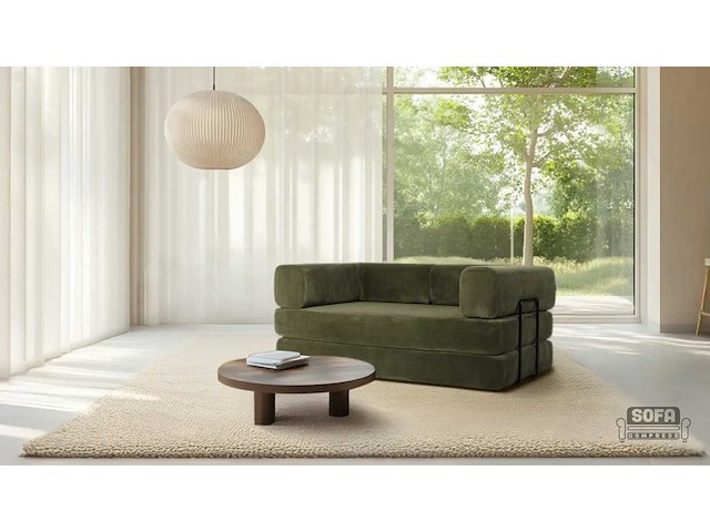 Slaapbank - corduroy charcoal grey - afbeelding 1 van  10