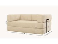 Slaapbank - corduroy charcoal grey - afbeelding 9 van  10