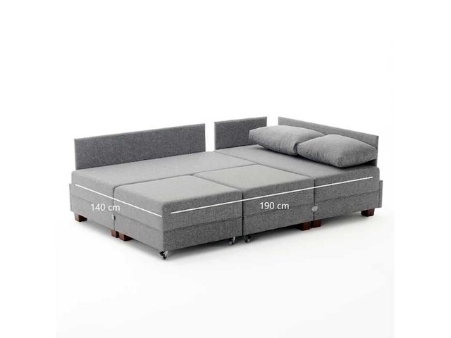 Slaapbank links - grijs - afbeelding 7 van  9