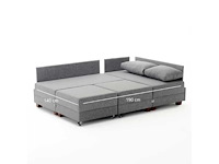 Slaapbank links - grijs - afbeelding 7 van  9