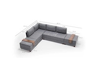 Slaapbank links - grijs - afbeelding 8 van  9