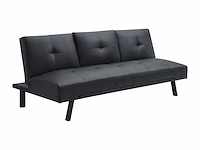 Slaapbank slaapbank - zwart imitatie - afbeelding 7 van  11