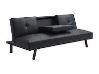 Slaapbank slaapbank - zwart imitatie - afbeelding 8 van  11