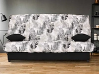 Slaapbank slaapbank in jungle print stof