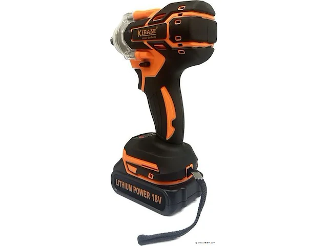 Slagmoersleutel 18 volt, litium accu met lader - afbeelding 3 van  6