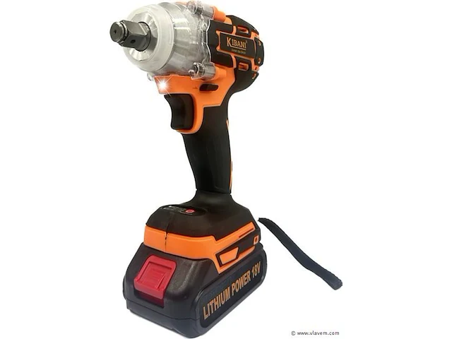 Slagmoersleutel 18 volt, litium accu met lader - afbeelding 5 van  6