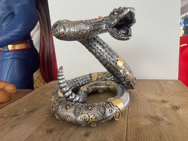 Slang steampunk h23cm silver - afbeelding 1 van  3