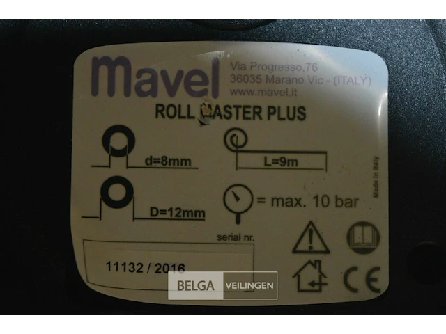Slanghaspel lucht mavel 9m 10 bar - afbeelding 5 van  5