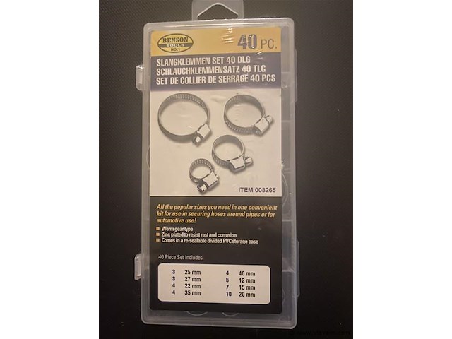 Slangklemmen set 40 delig - afbeelding 1 van  2