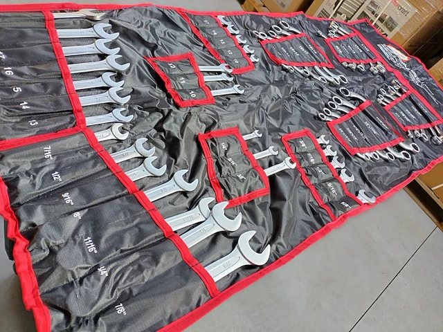 Sleutelset, metrisch+inch, 50 delig - afbeelding 1 van  6