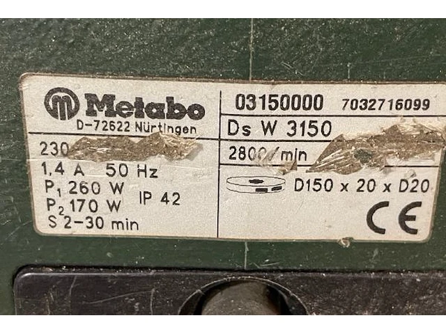 Slijpmolen metabo - afbeelding 2 van  4