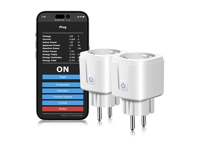 Slim stopcontact - 2 stuks - afbeelding 1 van  3