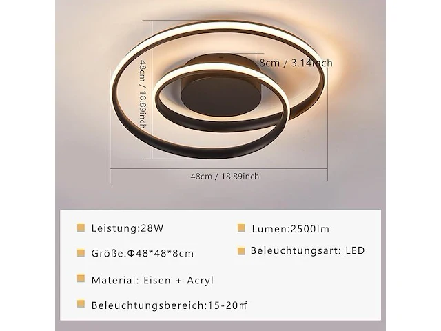 Slimme led-plafondlamp - afbeelding 2 van  4