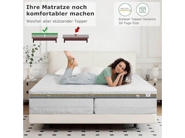 Slybear topper 160 x 200 cm - afbeelding 4 van  5