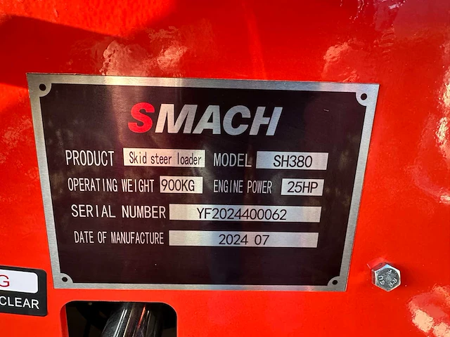 Smach - 2024 - sh380 - mini-schranklader op rupsen - afbeelding 24 van  30