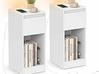 Smal nachtkastje - bijzettafel (x2) - afbeelding 1 van  5