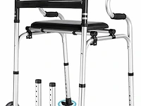 Smalle rollator vaste voet of wielen - afbeelding 1 van  6