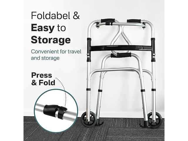 Smalle rollator vaste voet of wielen - afbeelding 4 van  6