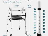 Smalle rollator vaste voet of wielen - afbeelding 5 van  6