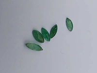 Smaragd marquise vormig-5 natuurlijk groen gedolven -1.2cts - afbeelding 1 van  4