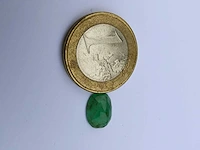 Smaragd ovaalvormig-natuurlijk groen gedolven -2.05cts - afbeelding 3 van  4