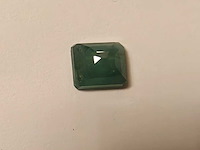 Smaragd rechthoekig gevormd-natuurlijk groen gedolven -3.45cts - afbeelding 1 van  6