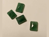 Smaragd rechthoekig vierkant gevormd-4 natuurlijk groen gedolven -11.4cts - afbeelding 1 van  8