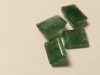Smaragd rechthoekig vierkant gevormd-4 natuurlijk groen gedolven -11.4cts - afbeelding 4 van  8