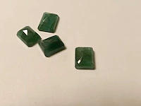 Smaragd rechthoekig vierkant gevormd-4 natuurlijk groen gedolven -11.4cts - afbeelding 5 van  8